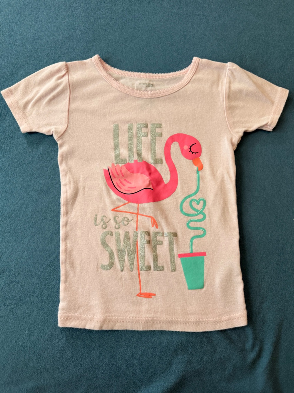 Carter's Pink Flamingo 'Life Is Sweet' Graphic Tee